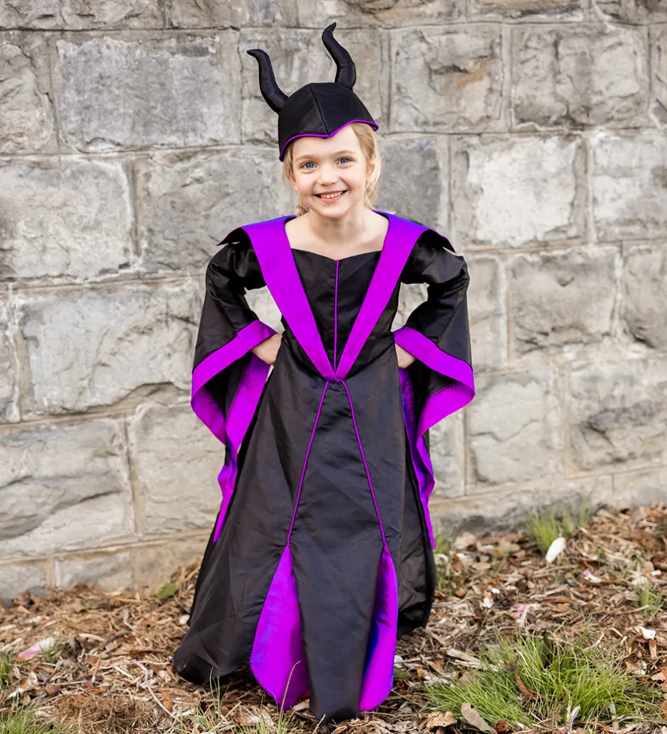 Halloween*Great Pretenders Udklædning - Skurk Prinsessekjole m. Hat - Sort