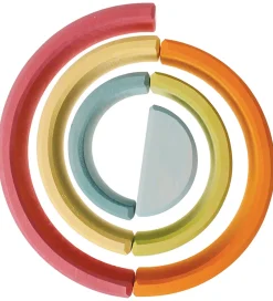 Stablelegetøj*Grimms Trælegetøj - Regnbue - 6 Dele - Pastel