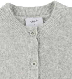 Børn Grunt Cardigan - Strik - GrIsa - Grå