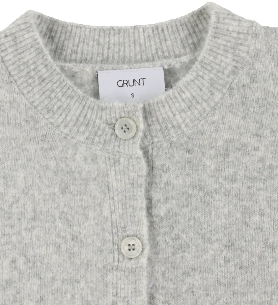 Børn Grunt Cardigan - Strik - GrIsa - Grå