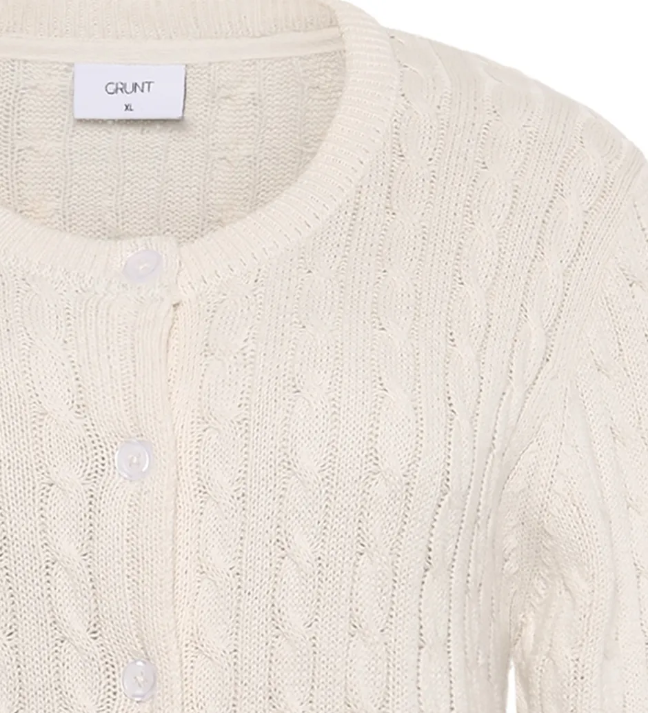 Børn Grunt Cardigan - Strik - GrLine - Off White