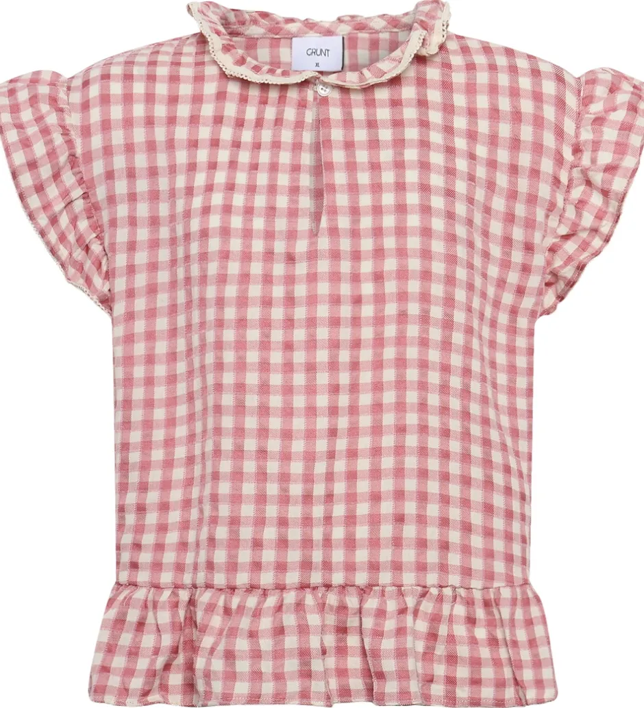 Toppe*Grunt Top - GrArte - Rosa/Hvidternet