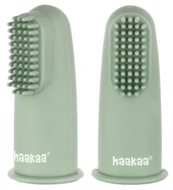 Tandbørster*Haakaa Fingertandbørste - 2-pak - Pea Green