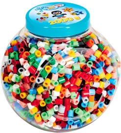Perler*Hama Maxi Perler - 2000 stk - I Stabelbar Bøtte