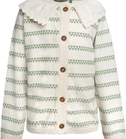 Striktrøjer*Hanevild Cardigan - Strik - Heart - Off White/Shale Green