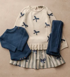 Børn Hanevild Leggins - Strik - Lynge - Ensign Blue