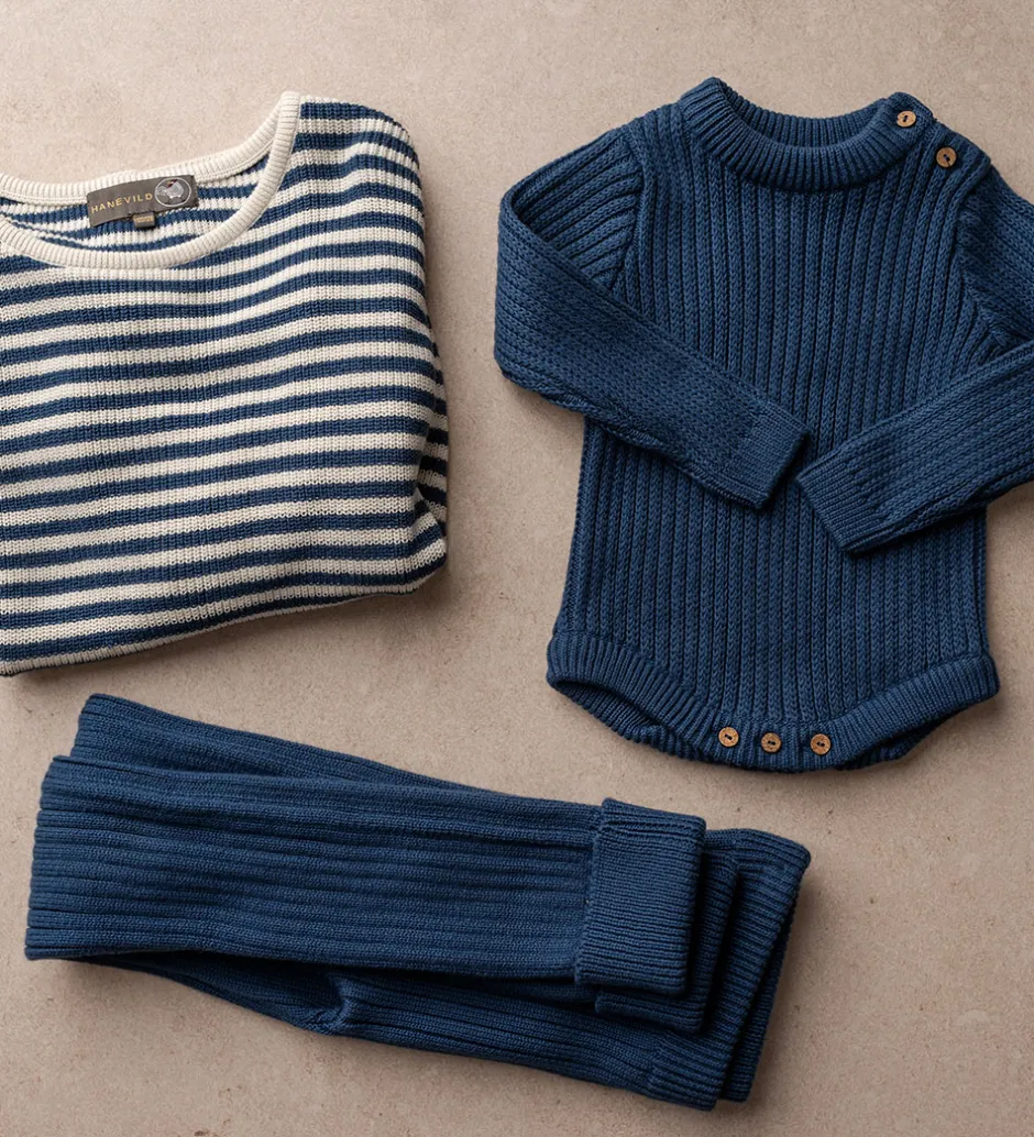 Børn Hanevild Leggins - Strik - Lynge - Ensign Blue