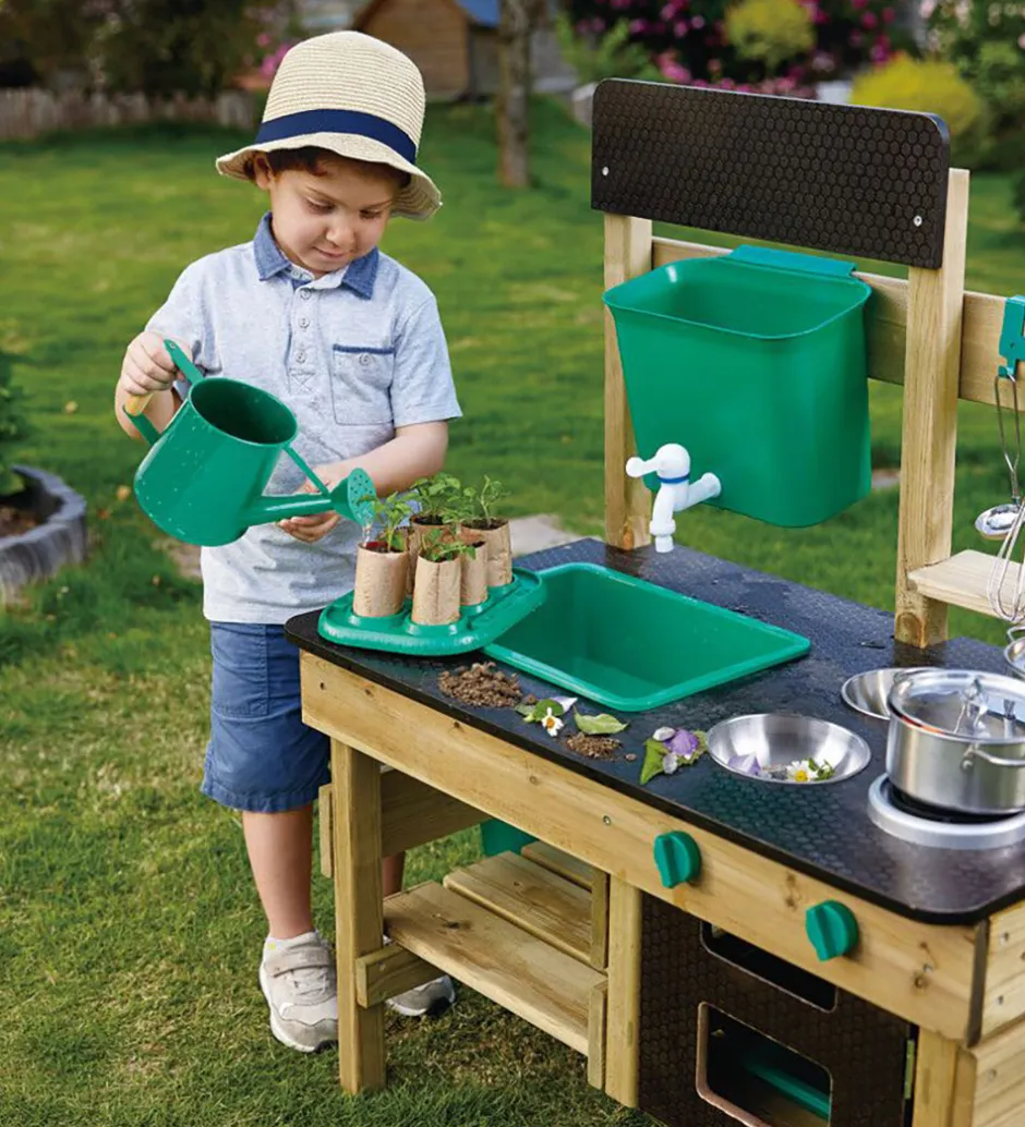 Legekøkken Og Legemøbel*Hape Udekøkken m. Tilbehør - Nature Fun
