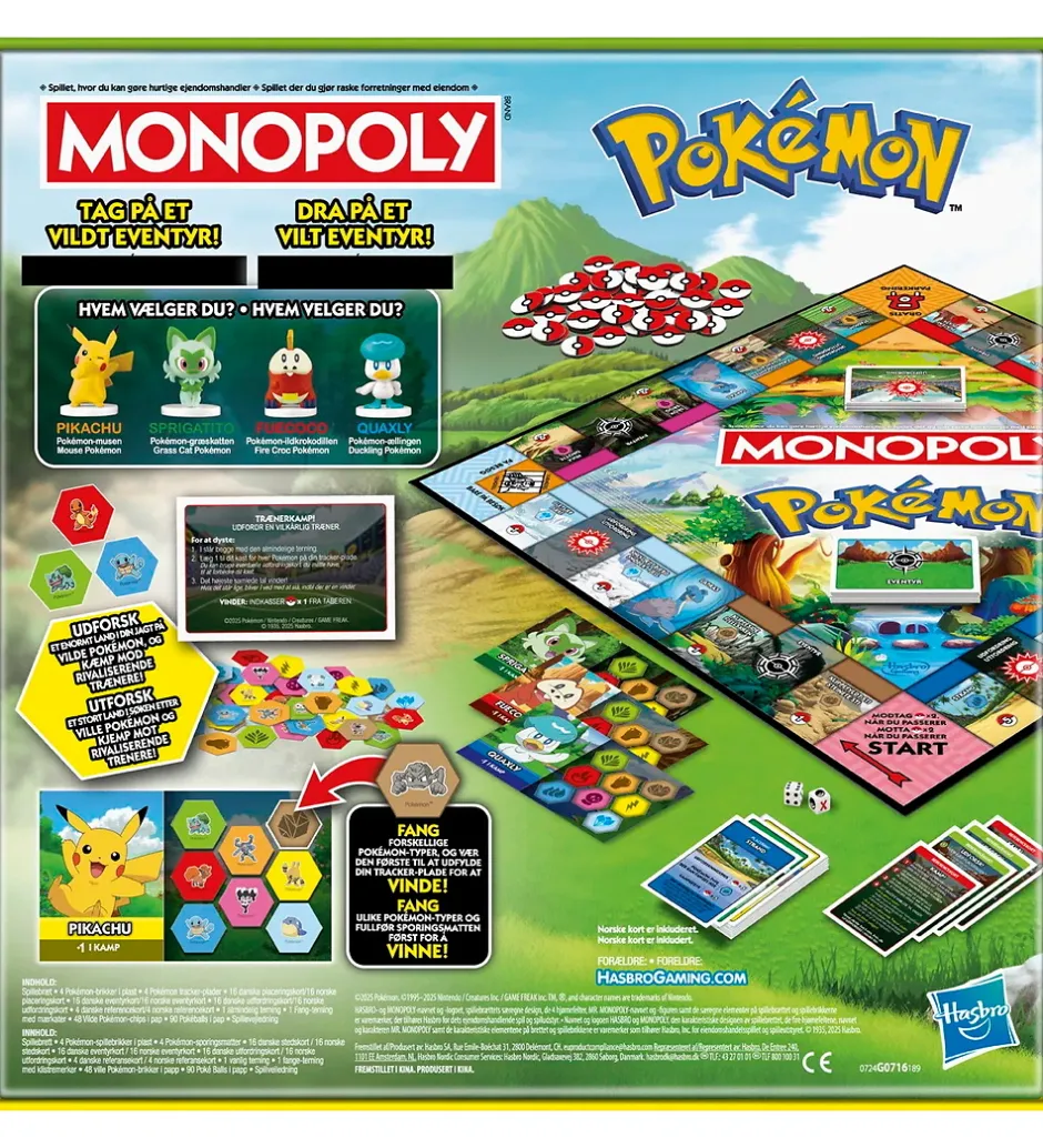 Spil*Hasbro Brætspil - Monopoly Pokémon