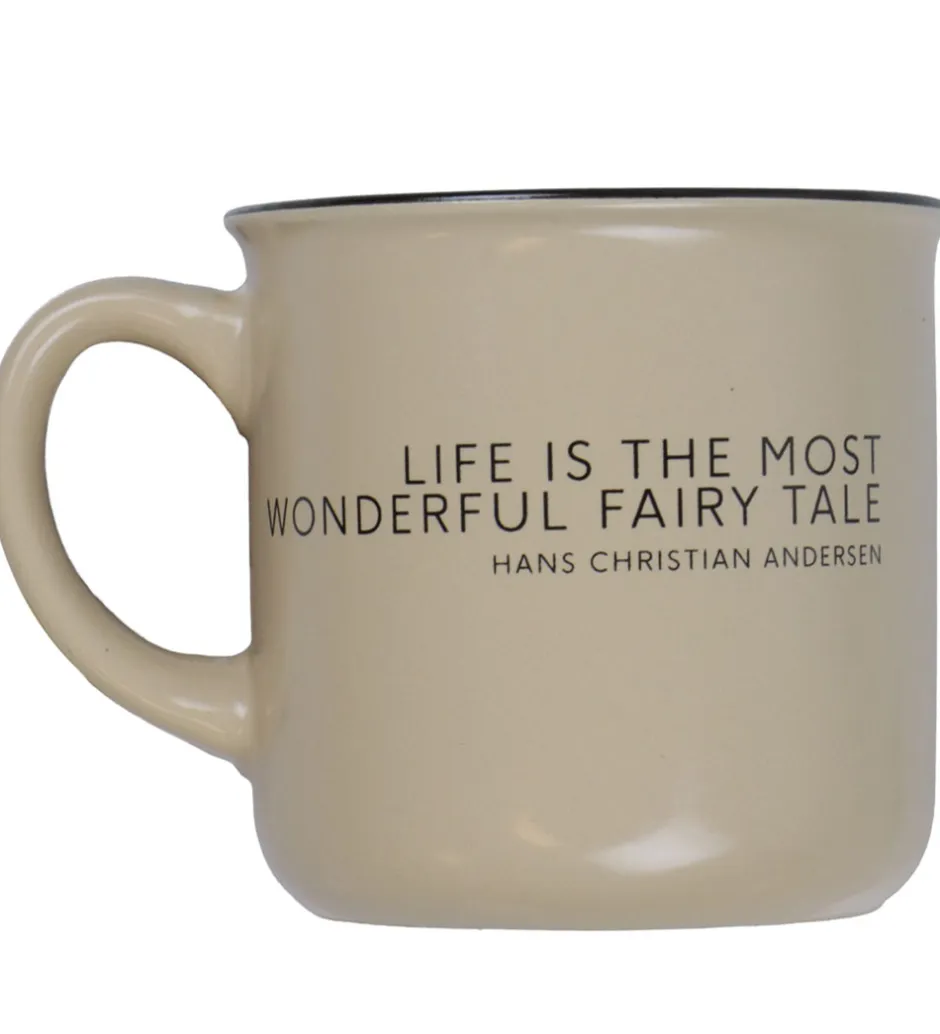 Kop Og Tudekop*H.C. Andersen Kop - Life is - 350ml - Gul