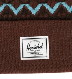 Huer Og Hatte|Unisex-Tøj*Herschel Hue - Strik - Elmer - Bitter Chocolate/ Fair Isle
