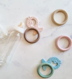 Bideringe|Babylegetøj*Hevea Bideringe - 2-pak - Sand & Tan Beige