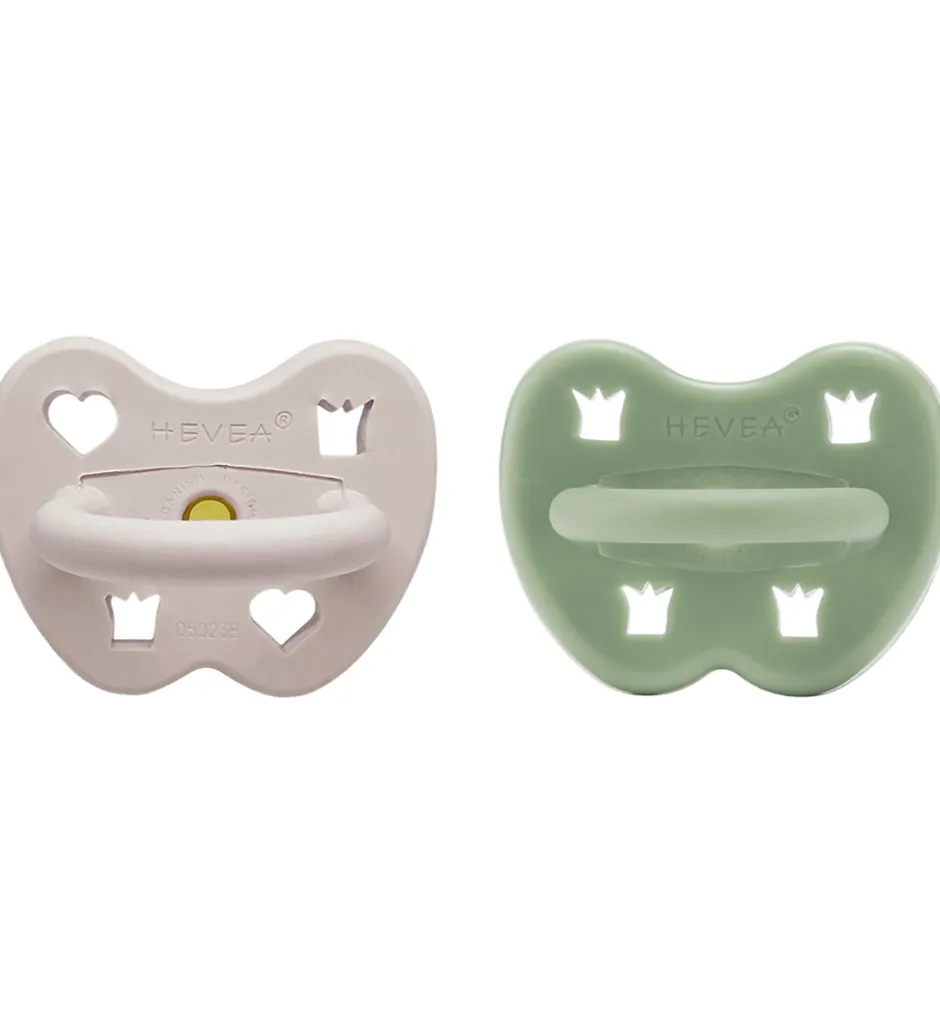 Hevea Sutter - 3-36 mdr - 2-pak - Naturgummi - Soft pebble/Green