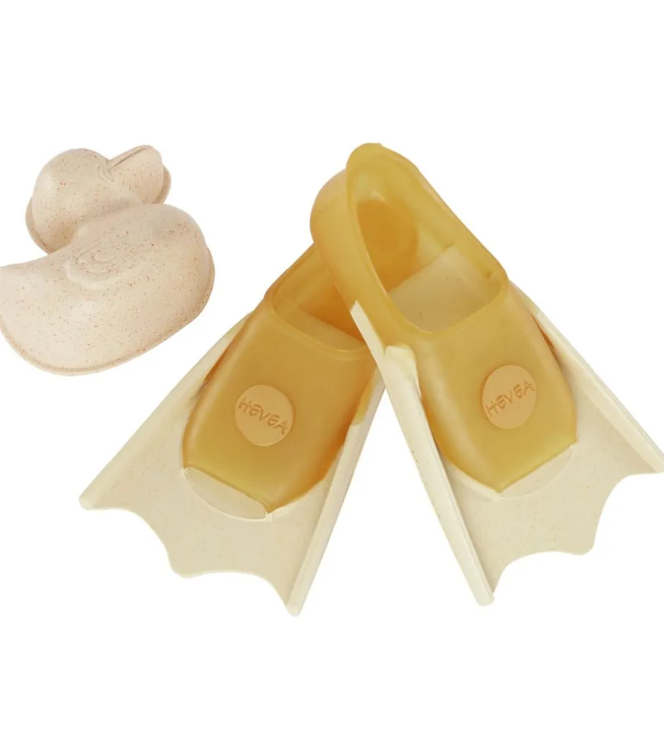 Svømmefødder*Hevea Svømmefødder - Naturgummi - Sand
