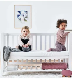 Senge*Hoppekids Babyseng - Anton - 129x69x81 cm - Hvid