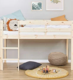 Senge*Hoppekids Seng - Halvhøj - ECO Comfort - 166x76x114 cm - Natural
