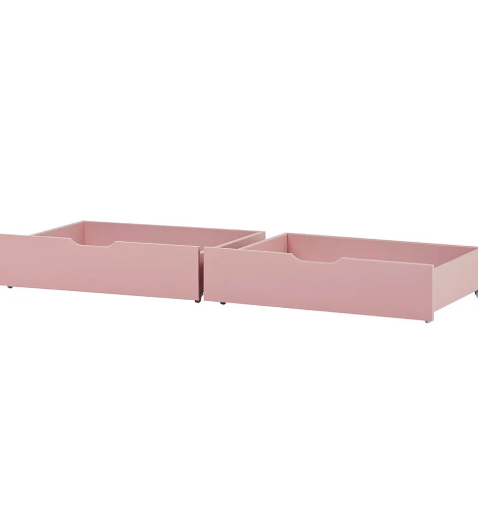 Skuffer*Hoppekids Skuffer m. Hjul - 2 stk. - 70x160 cm - Pale Rose