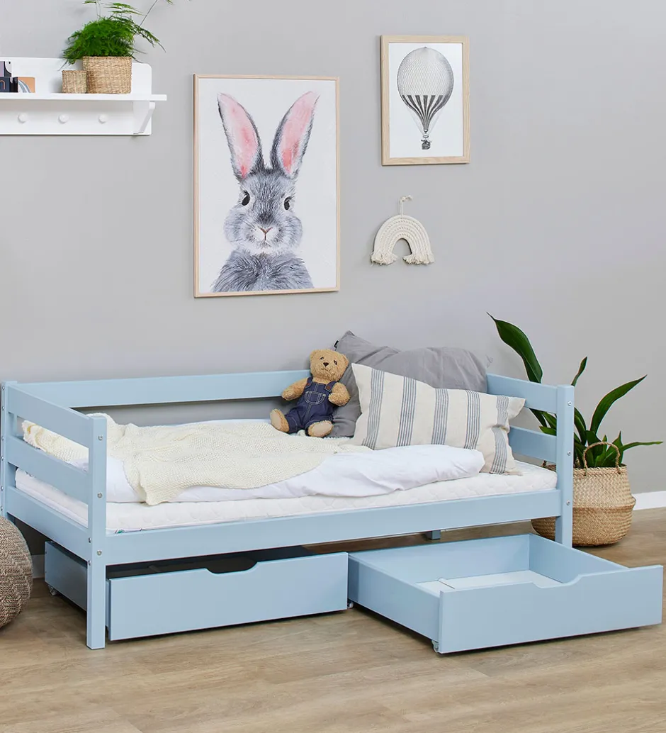 Skuffer*Hoppekids Skuffer m. Hjul - 2 stk. - 70x160 cm - Dream Blue