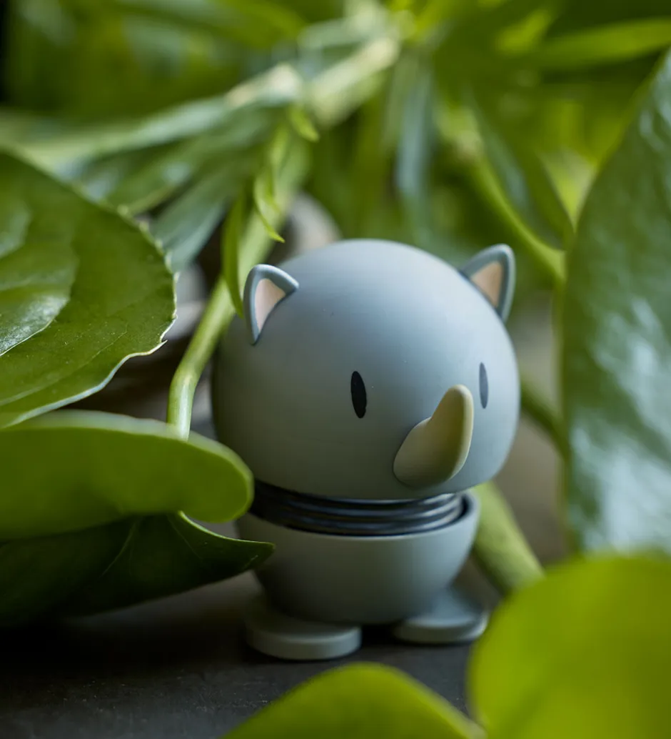 Pyntefigurer|Dekoration*Hoptimist Soft Rhino - 7,6 cm - Grå