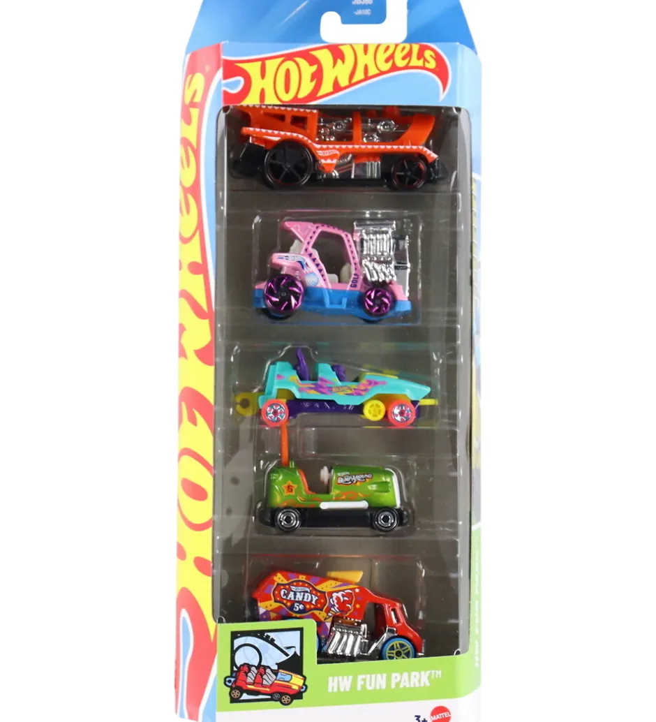 Biler, Tog Og Køretøjer*Hot Wheels Biler - 5-pak - HW Fun Park