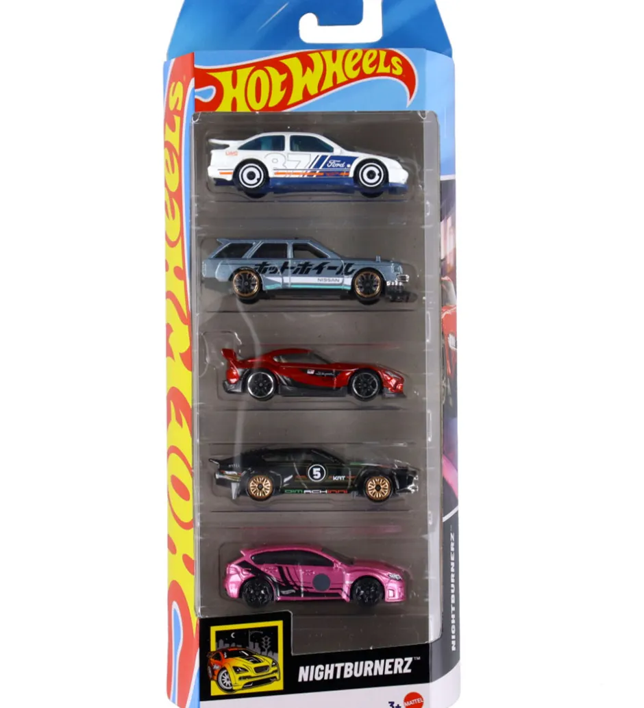 Biler, Tog Og Køretøjer*Hot Wheels Biler - 5-pak - NightBurnerz