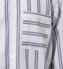 Konfirmationstøj*Hound Skjorte - Linen Blend - Deep Blue/Hvid
