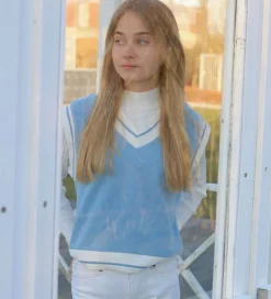 Børn Hound Vest - Tennis Vest - Strik - Light Blue