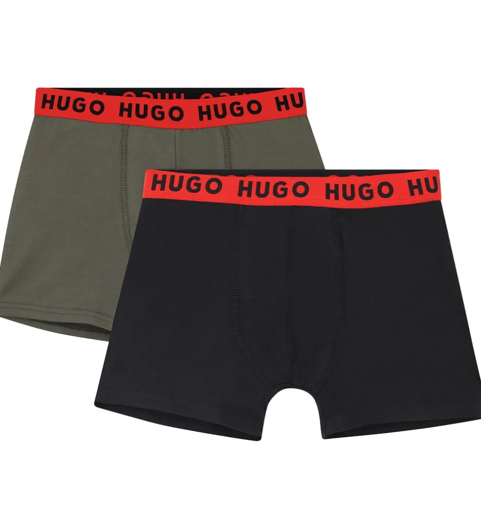 Undertøj*HUGO Boxershorts - 2-pak - Sort/Armygrøn