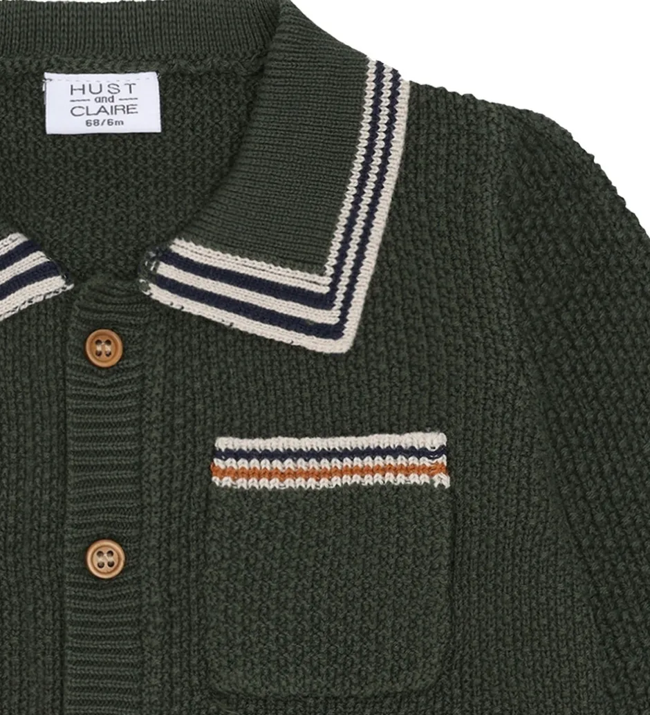 Børn Hust and Claire Cardigan - Strik - HCCharli - Deep Ivy