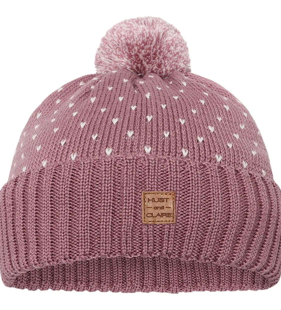 Huer Og Hatte*Hust and Claire Hue - Uld/Bomuld - Strik - HCFalke - Pale Mauve