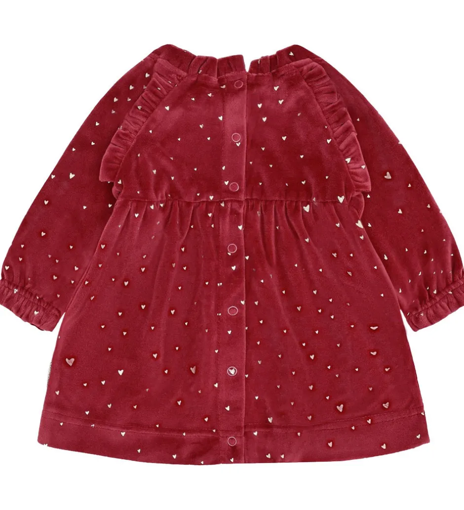 Kjoler*Hust and Claire Kjole - Velour - HCKis - Teaberry m. Guld
