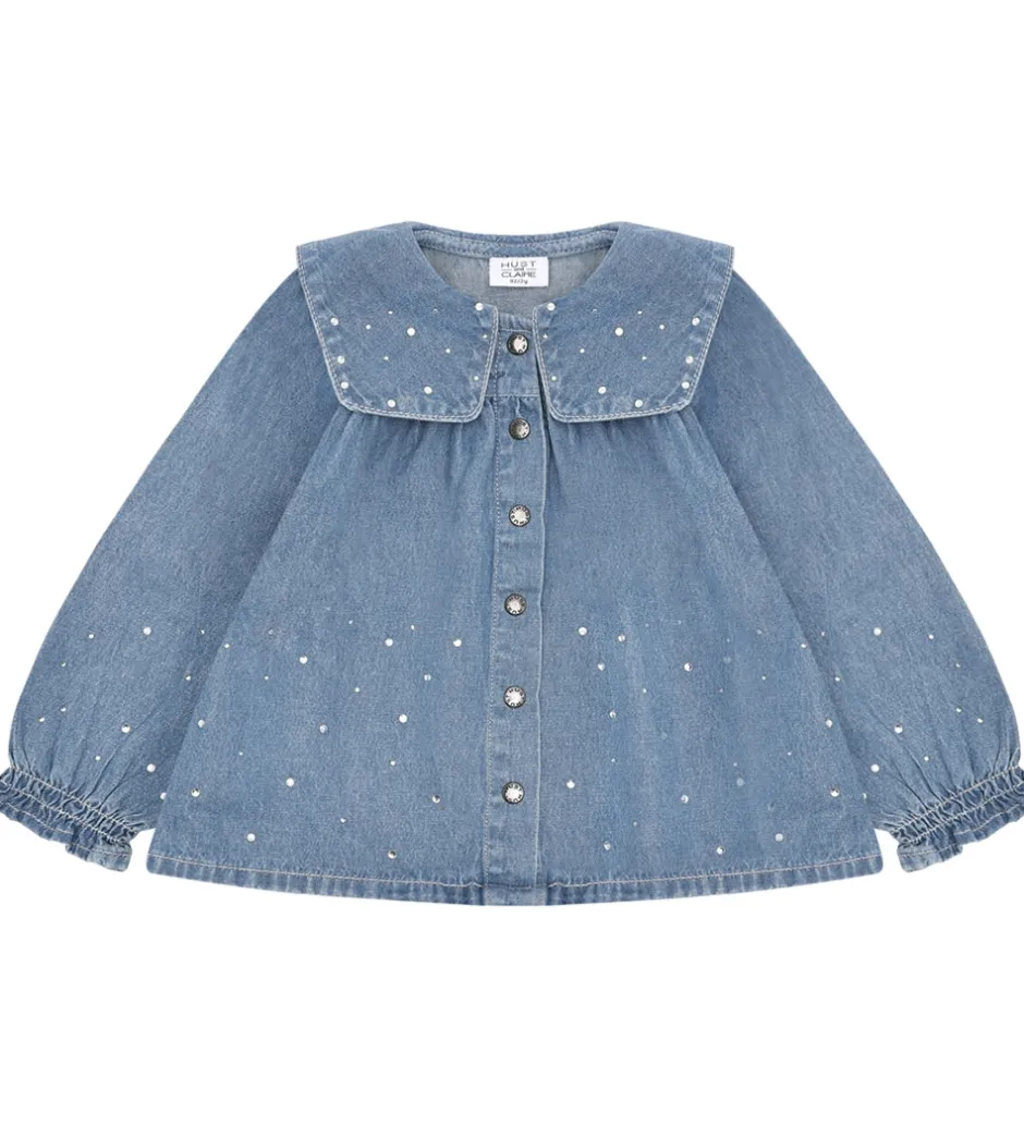 Børn Hust and Claire Skjorte - HCKaroline - Blue Denim m. Similisten