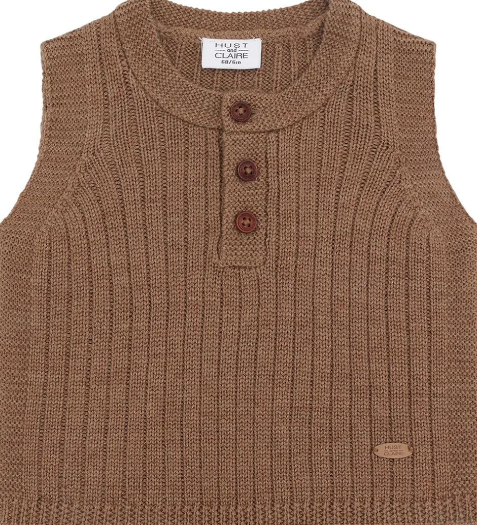 Veste*Hust and Claire Vest - Strik - HCEdi - Wool Rib Knit - Coca Moch