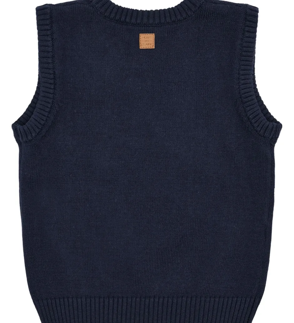 Børn Hust and Claire Vest - Strik - HCPrinco Reindeer - More Navy