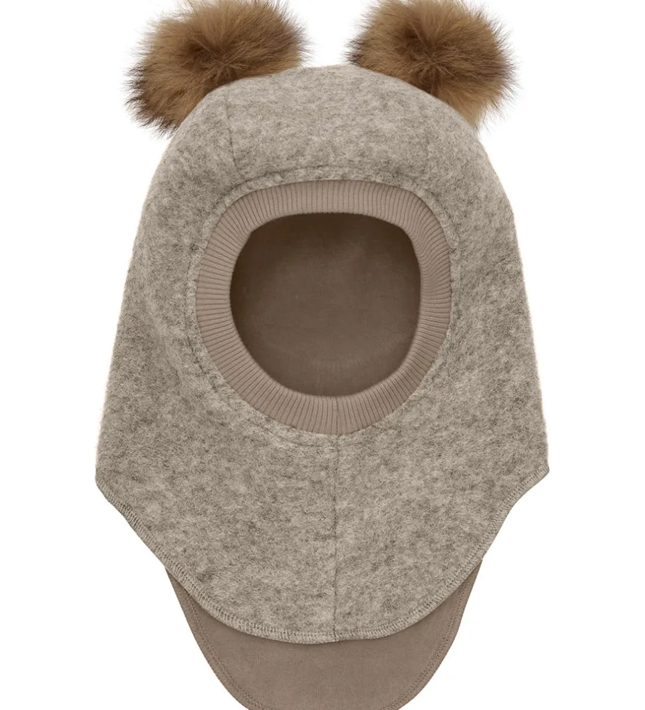 Elefanthuer*Huttelihut Elefanthue - Uld - 2-lags - Camel Melange m. Kvaste