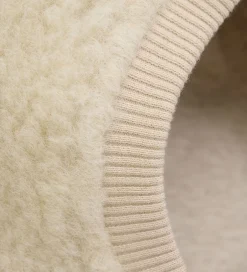 Børn Huttelihut Elefanthue - Uld - Teddy - 2-lags - Cement m. Ører