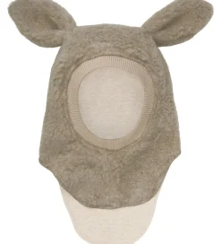 Børn Huttelihut Elefanthue - Uld - Teddy - 2-lags - Camel Melange