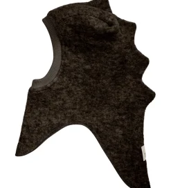 Elefanthuer*Huttelihut Elefanthue - Uldfleece - 2-lags - Dark Brown Melange