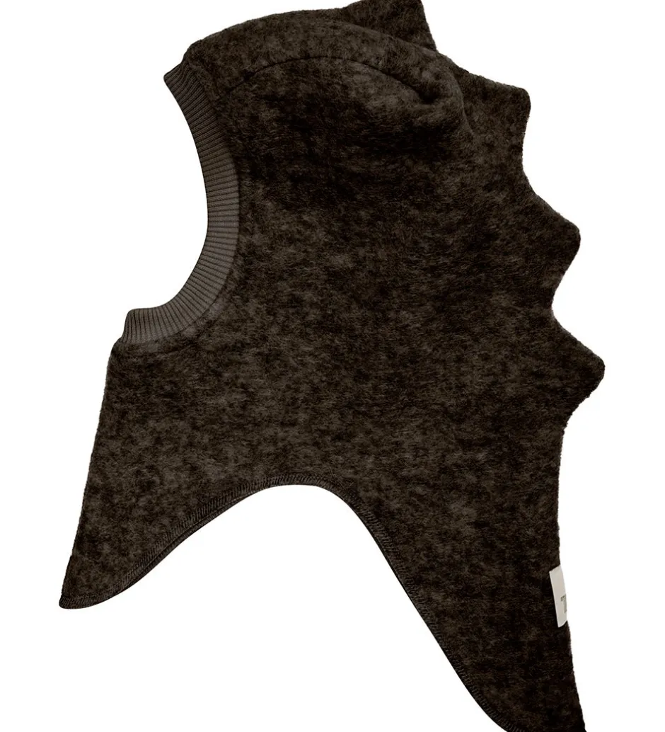 Elefanthuer*Huttelihut Elefanthue - Uldfleece - 2-lags - Dark Brown Melange