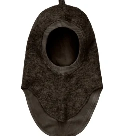 Elefanthuer*Huttelihut Elefanthue - Uldfleece - 2-lags - Dark Brown Melange