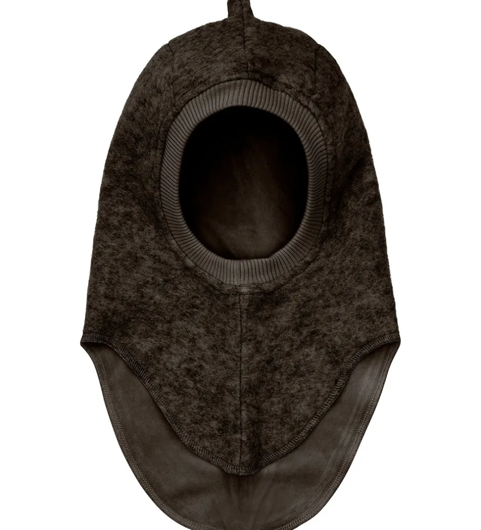 Elefanthuer*Huttelihut Elefanthue - Uldfleece - 2-lags - Dark Brown Melange