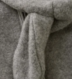 Fleece*Huttelihut Fleecejakke - Uldfleece - Medium Grey Melange m. Ører