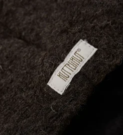 Huer Og Hatte|Babyhjelme*Huttelihut Hue - Uld - Dark Brown Melange m. Kvast