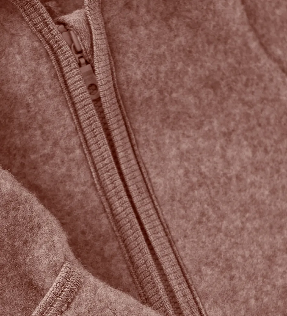 Børn Huttelihut Køredragt - Uldfleece - Burlwood m. Ører