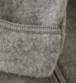 Børn Huttelihut Køredragt - Uldfleece - Medium Grey Melange m. Ører