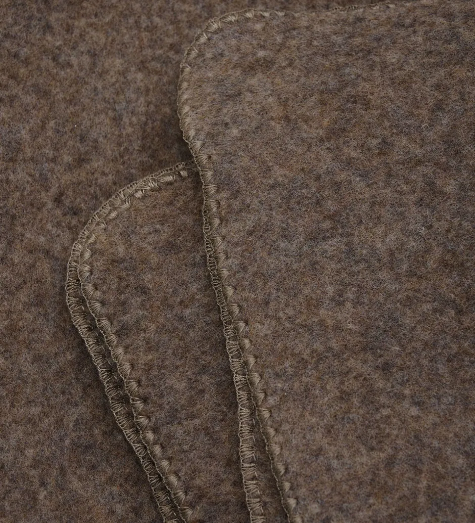 Børn Huttelihut Tæppe - Uldfleece - 85x85 cm - Brown Melange
