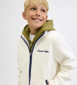 Børn Jack & Jones Fleecejakke - Teddy - JorNorrebro - Cloud Dancer/Oc