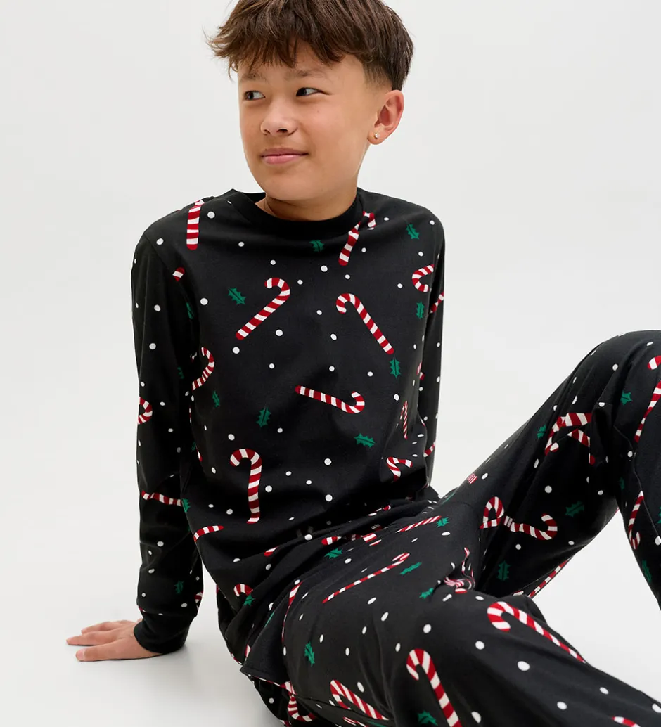 Nattøj*Jack & Jones Nattøj - JacTristan - Black/Candy Cane