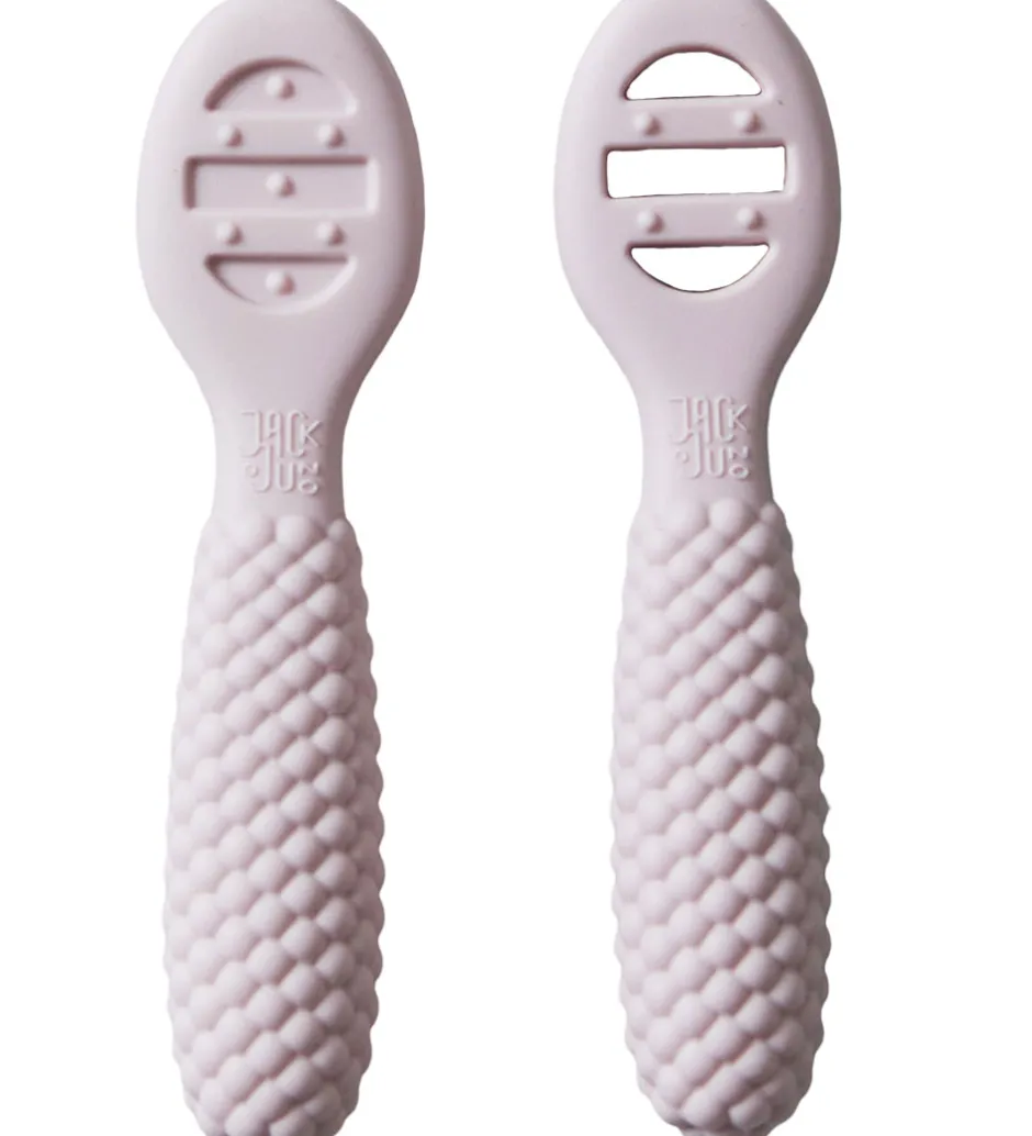 Børn Jack o Juno Babyskeer - Silikone - 2-pak - Bubble - Light Pink