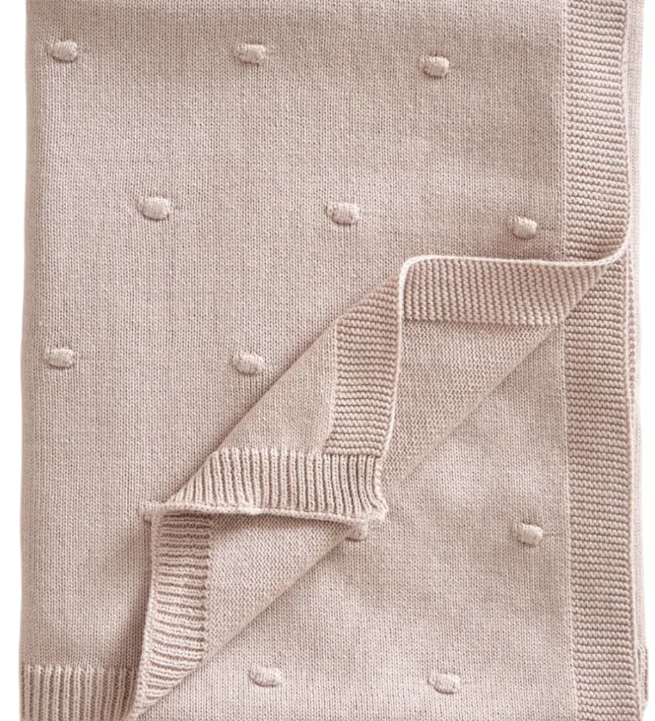 Børn Jack o Juno Tæppe - 80x100 cm - Strik - Bubble - Dusty Pink